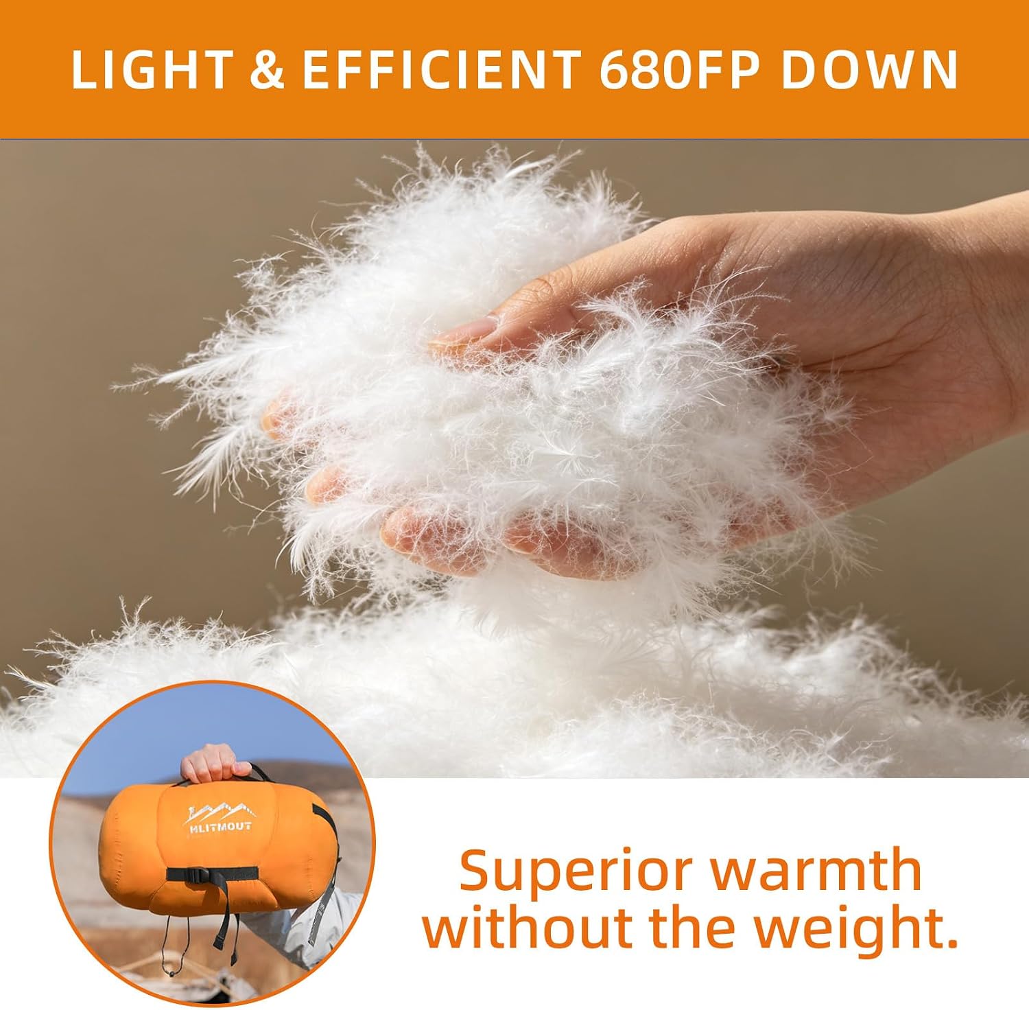 3-in-1 Lightweight Down Sleeping Bag for Adults and Teens - Image 3