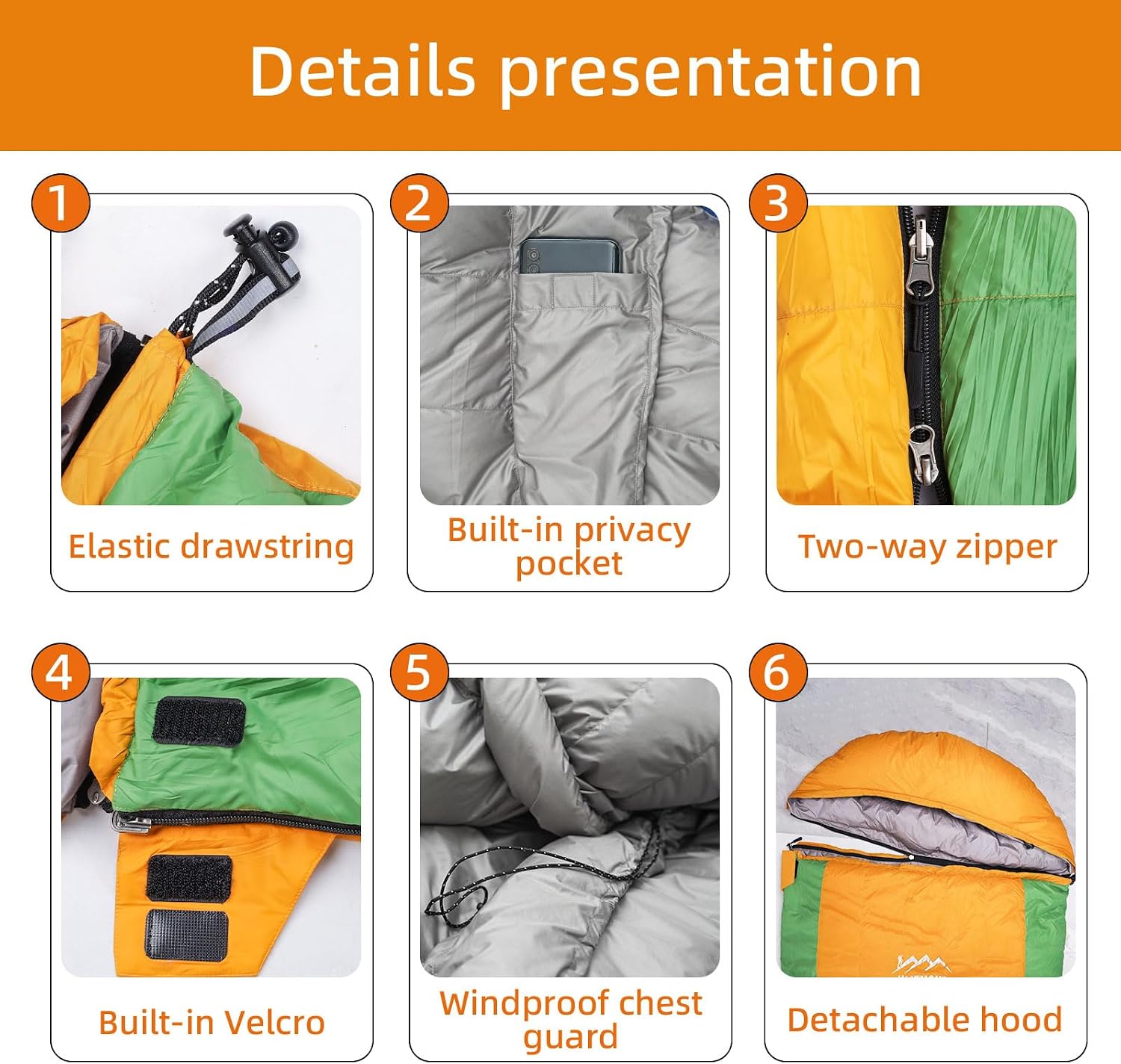 3-in-1 Lightweight Down Sleeping Bag for Adults and Teens - Image 5