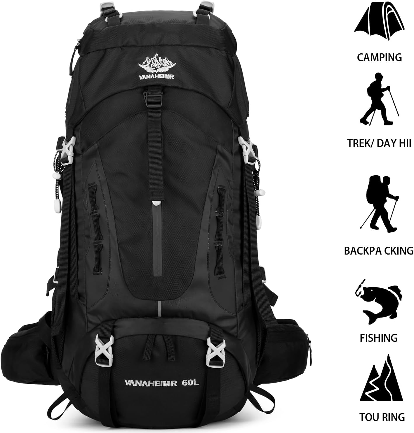 Esup 50L Waterproof Camping Hiking Backpack for Men and Women - Image 2